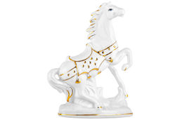 Фигурка декоративная 11*5*14,5 см Лошадь белая с золотом, фарфор - Elan gallery фото 3