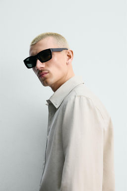 CAMISA REGULAR FIT C??AMO - ALGOD?N / Arena - Zara фото 5