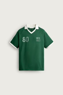 POLO CONTRASTE F?TBOL RETRO / Verde - Zara фото 7
