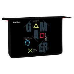 Папка для тетрадей А4, молния сверху Berlingo "Game on" (BR-PP-A40403) пластик