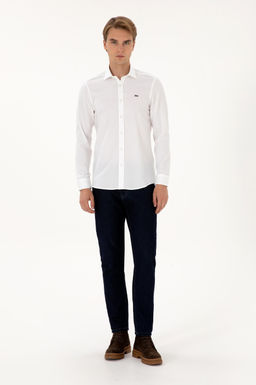 Erkek Beyaz Uzun Kollu Basic G_mlek Sepette S_rpriz _ndirim - U.s. polo assn фото 4
