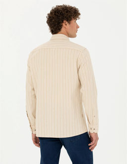 Bej Regular Fit Uzun Kollu G_mlek - Pierre cardin фото 5