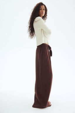 Pantal?n amplio con cintur?n de anudar - H&m фото 4