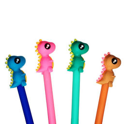 Цена за 12 шт. Ручка - прикол гелевая Маленький динозаврик, МИКС - Calligrata фото 4