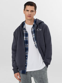 Жакет на молнии серый - Mark formelle фото 8