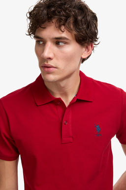 Erkek Slim Fit Polo Yaka Bordo Basic Ti__rt - U.s. polo assn фото 2