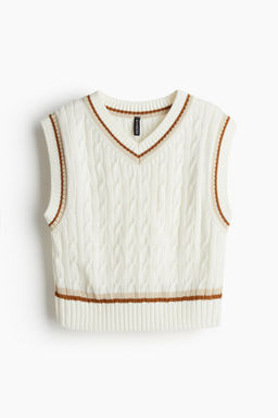 Sueter sin mangas en punto trenzado - H&m фото 6