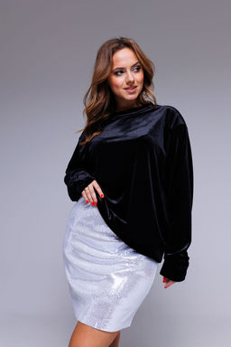 Юбка AURA 5047-164 серебро  фото 4