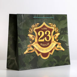 Цена за 2 шт. Пакет подарочный ламинированный, упаковка, «С 23 февраля», L 28×38×9 см