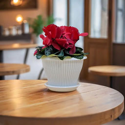 Горшок для цветов пластмассовый "Гамма плюс" 4,2л, д25см, h17,5см, белый (Россия)