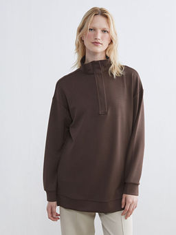 Dik Yaka Kad?n Sweatshirt Tunik