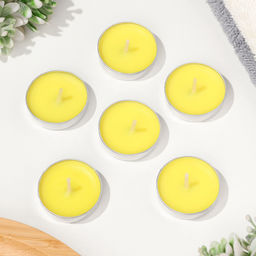 Цена за 3 шт. Набор свечей чайных ароматических, 6 шт, лимон