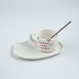Подарочный набор Люблю тебя и кофе: кружка 200 мл, блюдце, ложка