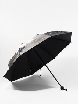 Зонт механический Флора, эпонж, 4 сложения, 8 спиц, R=48/55 см, d=96 см, МИКС