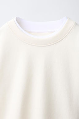 CAMISETA DOBLE INTERLOCK / Crudo - Zara фото 3