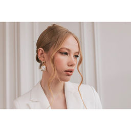 Серьги «Каффы» манжеты, набор 3 шт., белые в золоте