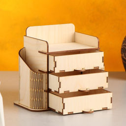 Органайзер «Комод», 16×10×13.7 см, деревянный, 4 отделения