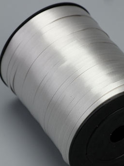 Лента для декора, подарков и шаров, серебристый, 0.5 см × 500 м