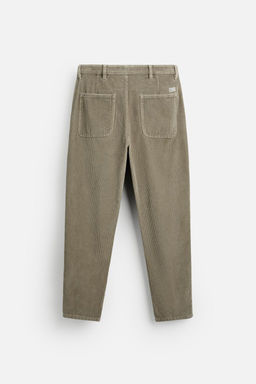 CORDUROY CARROT FIT TROUSERS - Zara фото 16