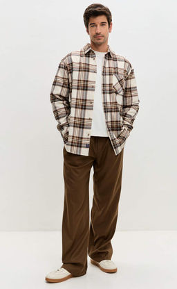 Рубашка F521-0460 milk-brown - Fine joyce фото 10