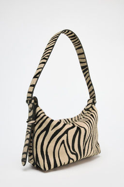 ANIMAL PRINT LEATHER AND SHEEPSKIN BAG - Zara фото 4