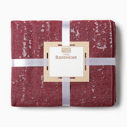 Плед Валенсия 140х200см, 82S/JAMAICA, бел/бордо, хл 50%, пэ 30%, пан 20% - Влади фото 4