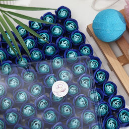 Мыльные розы бело-синие, набор 81 шт. - SB BEAUTY фото 4