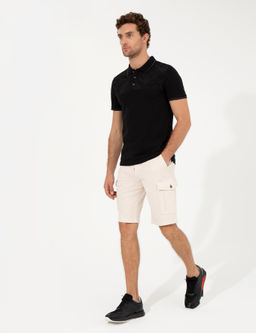 Siyah Polo Yaka Slim Fit T-Shirt - Cacharel фото 4