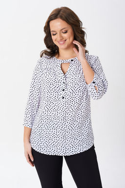 Блуза Modema 759 черный горох