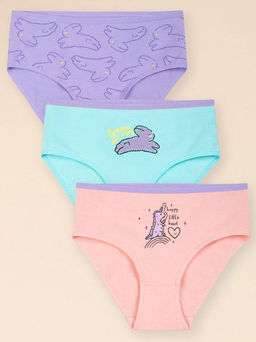 PELICAN, трусы для девочек, Персиковый/лаванда/лазурный