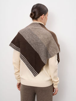 Платок из кашемира и пуха 09081 коричневый