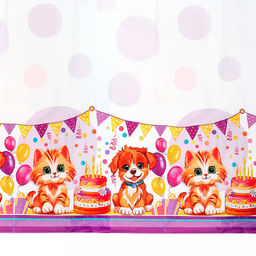 Скатерть полиэтилен 120х180см "Пушистики", 35мкм (Россия)