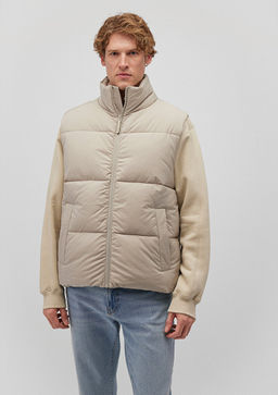 Bej Sisme Yelek - Mavi фото 3