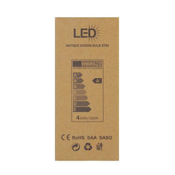 Лампа светодиодная «Ретро», ST64, 4 Вт, E27, 420 Лм, 2700 К, золотистая, теплый белый