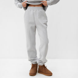 Джоггеры женские MIST Cozy style, серые, размер 48