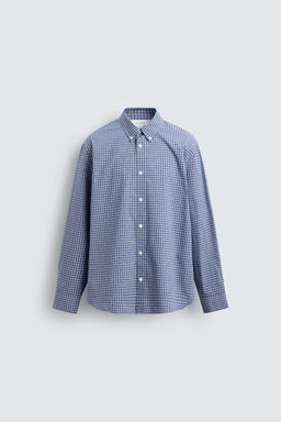 REGULAR FIT CHECK SHIRT - Zara фото 7