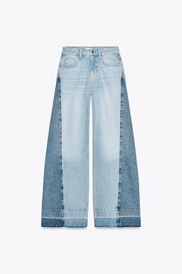 Z1975 WIDE-LEG HIGH-WAIST COMBINED JEANS - Zara фото 2
