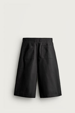 PANTAL?N CULOTTE RELAXED FIT PLIEGUES LATERALES / Negro - Zara фото 8