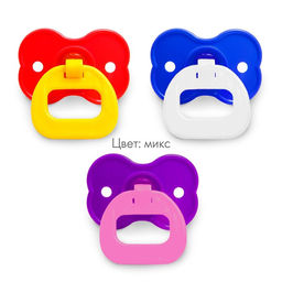 Пустышка латексная классическая Цветочек с кольцом, от 0 - 3 мес., цвета МИКС - Крошка я фото 4