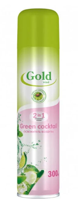 GOLD MINT освежитель воздуха 300мл Зеленый коктейль (Green coctail)