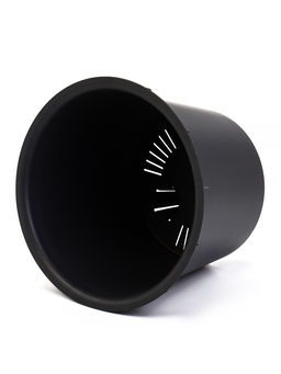 Кашпо для цветов «Микрит», 7.8 л, d=28 см, h=25.5 см, со вставкой, пластиковое, серое