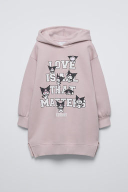 KUROMI  SANRIO PLUSH HOODED DRESS - Zara фото 2