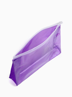 Цена за 2 шт. Косметичка для бассейна с застёжкая зип-лок, прозрачная/фиолетовая - Simaland фото 3