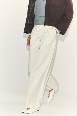 WIDE-LEG TROUSERS WITH DOUBLE WAISTBAND - Zara фото 3