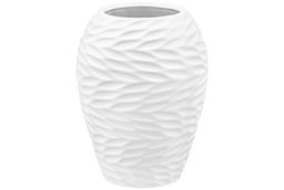 Ваза 20 см 2,25 л "Листья Ивы" пломбир матовая