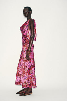 FLORAL PRINT MIDI DRESS - Zara фото 3