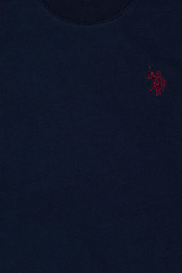 Базовый свитшот с круглым вырезом темно-синего цвета для мальчиков Неожиданная скидка в корзине - U.s. polo assn фото 3