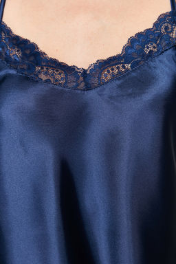 Trendyolmilla Siyah Dantelli Ip Ask?l? Saten Sortlu Dokuma Pijama Tak?m? THMSS22PT0269  фото 45