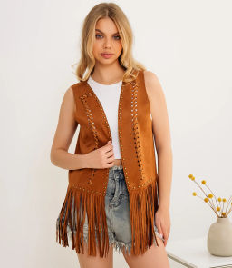 Жилет #КТ88875, коричневый