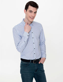 Mavi Slim Fit Uzun Kollu G_mlek